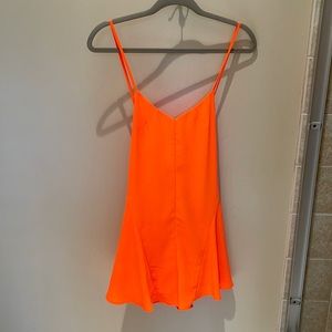 Hot Orange Romper Size Medium